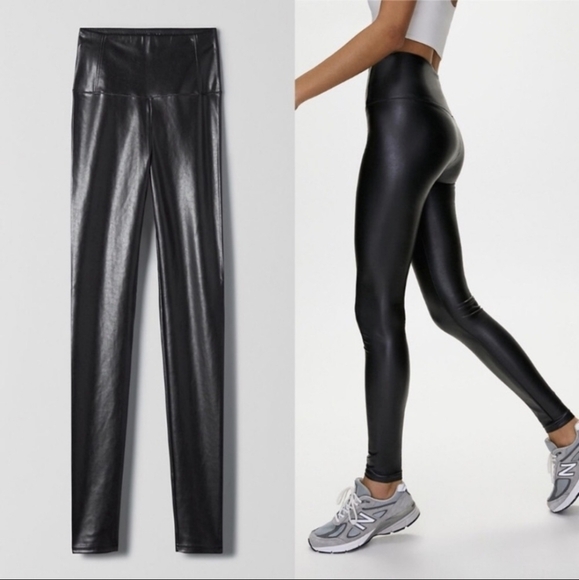 ARITZIA Wilfred free Daria faux leather vegan leggings black xs - Picture 7 of 8